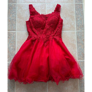 Worn Twice! Dancing Queen Dama Dress Red youth size L